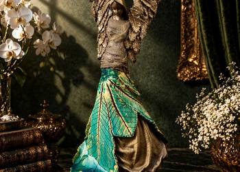 Anioł - ceramika & powertex. Prezent. Rzeźba