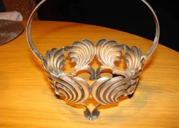 koszyk cukiernicy, plater, sygnowany