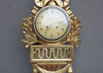 Stary zegar ścienny kartel Westerstrand ładny sprawny film gongu F008