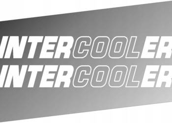 Naklejki INTERCOOLER 50x7 białe Scania DAF MAN