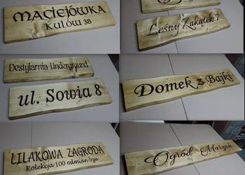 TABLICA ADRESOWA adres adresówka ulica numer domu na drewnie