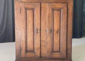 Szafka dębowa rustykalna XIX/XX w., lite drewno, antyk