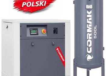 Kompresor śrubowy CORMAK LUFT 700 - 5,5kW - 650L/min.+ Butla pionowa 500 L