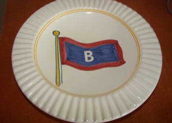 norweski talerz z banderą armatorską