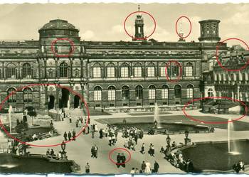 Dresden Zwinger Sempergalerie vom Zwingerhof Drezno