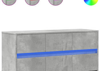 Szafka pod TV z LED szarość betonu 100x34x50 cm WM-852218