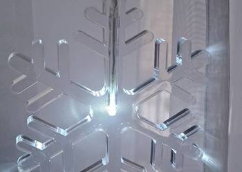 Kurtyna świetlna płatki śniegu LED girlanda 100cm