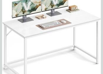 Biurko VASAGLE 120 x 60 cm – nowoczesne, metalowa rama, kolor klonowy biały