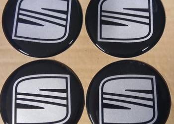 emblematy logo naklejki znaczki felgi dekielki kołpaki Seat 55mm silikon