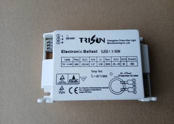 Zasilacz do świetlówki 60W TRISUN SJEB-1 x 60W