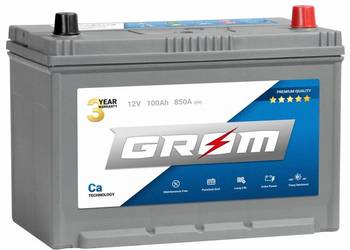 Akumulator GROM Premium 100Ah 850A Japan Prawy plus DTR