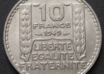 Francja 10 franków 1949 - stan 1/2
