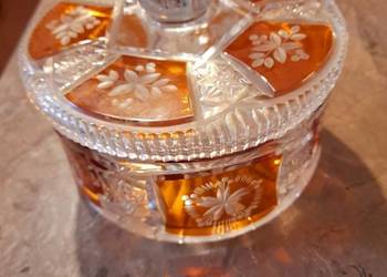 Kryształ duża Bombonierka-VINTAGE PRL lata 60 XXw