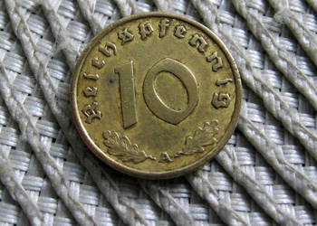 Niemcy 10 Reichspfennig 1938r - A