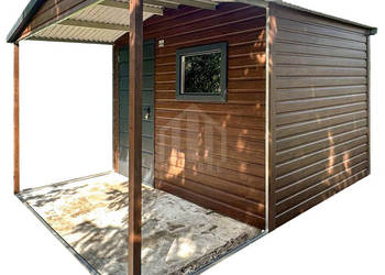 Schowek domek ogrodowy 2,5x2 m + wiata 1,5 m drzwi okno  SO205