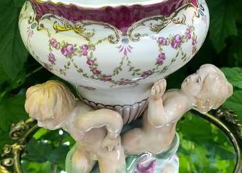 Sevres styl Barokowy ręcznie malowany duży wazon/ osłonka / misa
Wysokość 2