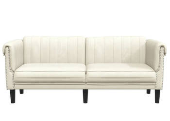 Sofa dwuosobowa kremowa aksamit WM-372582