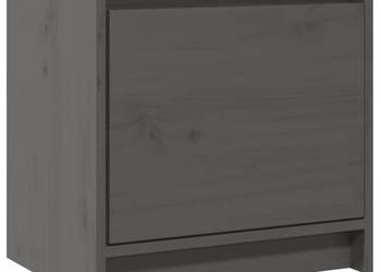 Szafki nocne 2 szt. szare 40x305x40 cm lite drewno sosnowe WM-808118
