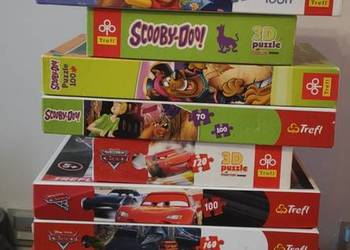 Puzzle Zygzak McQueen, SpongeBob, Puchatek, Scooby-Doo, Ben 10