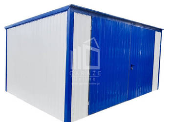 GARAŻ BLASZANY 4m x 5m pion - spad w tył - Brama  ID157