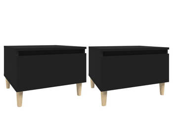 Stoliki boczne 2 szt. czarne 50x46x35 cm WM-819503