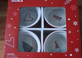 Zestaw kokilek ramekinów DUKA FESTLIG 4 szt. 9 cm kamionkowy