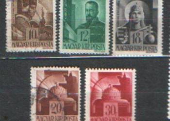 Zn. Węgry Mi 712 kas,  3**, 4** 5 kas, 7**  1943