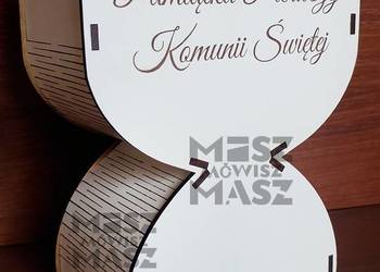 Drewniana Pamiątka Pierwszej Komunii Świętej 15x19  Kielich #MiszMówiszMasz