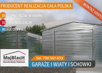 Ocynkowany Blaszak - Garaż Blaszany Dwuspadowy Ocynk – Tanio – Maj-Blach