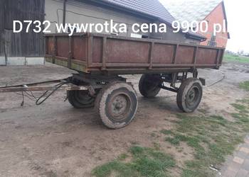 Przyczepa wywrotka d732 d35 d47 3 strony na małym kole D 35