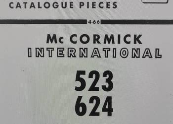 Katalog części zamiennych do ciągników IHC International 523 624