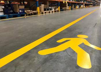 Oznakowanie poziome Malowanie linii Hale Parkingi Garaże