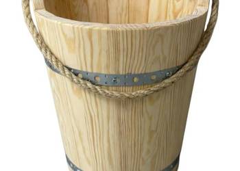 Wiaderko do studni Drewniane Ozdobne Ogrodowe Dekoracyjne EKO Kolory 9,8 L