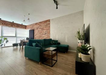 Soft loft z widokiem na panoramę Warszawy