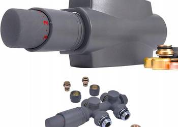 Multiblok z termostatem, blok kranowy narożny i przelotowy do grzejników