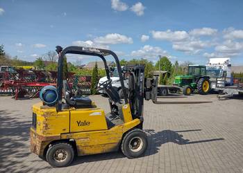 Wózek widłowy yale 2500kg udźwigu LPG triplex 430 cm przesów boczny