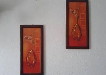 Obrazy 2 sztuki do salonu wymiary wysokość 55 cm, długość 25