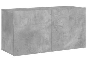 Ścienna szafka TV szarość betonu 80x30x41 cm WM-836958