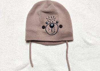 Czapka czapeczka dziecięca brązowa miś 1-3 lata