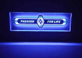Renault Lustro LED  na tylną ścianę, nad łóżko Passion for Life R01-BLUE