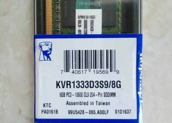 Pamięć 8 GB RAM DDR3 do laptopa - Kingston KVR1333D3S9/8G