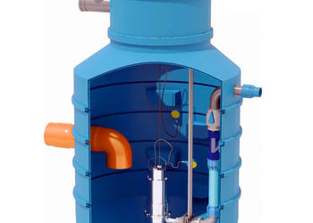 PRZEPOMPOWNIA ŚCIEKOW DN1000 H190cm pompa EBARA VORTEX