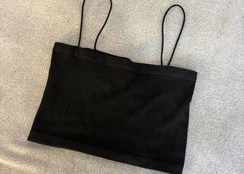 Crop top / koszulka / bluzka na ramiączkach czarna