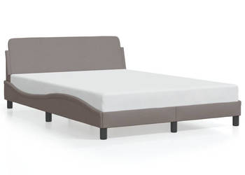 Rama łóżka bez materaca taupe obita tkaniną 140x200 cm WM-373189
