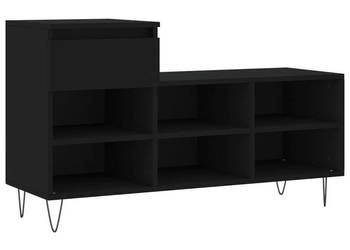 Szafka na buty czarna 102x36x60 cm materiał drewnopochodny WM-831365