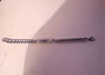 Bransoletka pancerka z grupą krwi A1Rh+