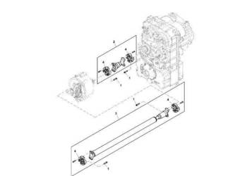 John Deere 9470RX - Uniwersalny wał napędowy RE344563 (Przekładnia Power S…