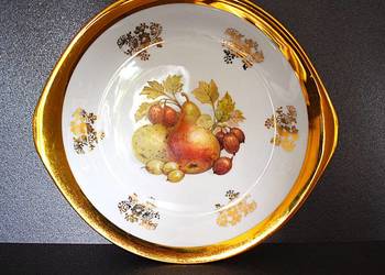 Patera porcelanowa z brzegami pokrytymi złotem 24 karatowym, LENI PARBUS