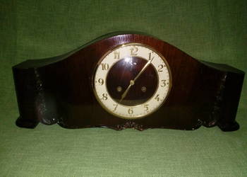 Elegancki, zabytkowy zegar kominkowy Art Deco / JUNGHANS