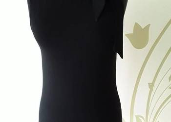 Elegancka bluzka czarna bez rękawów rozmiar 36/38